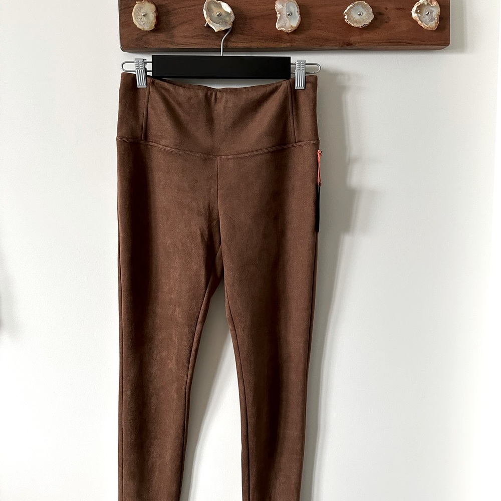 Faux suede leggings